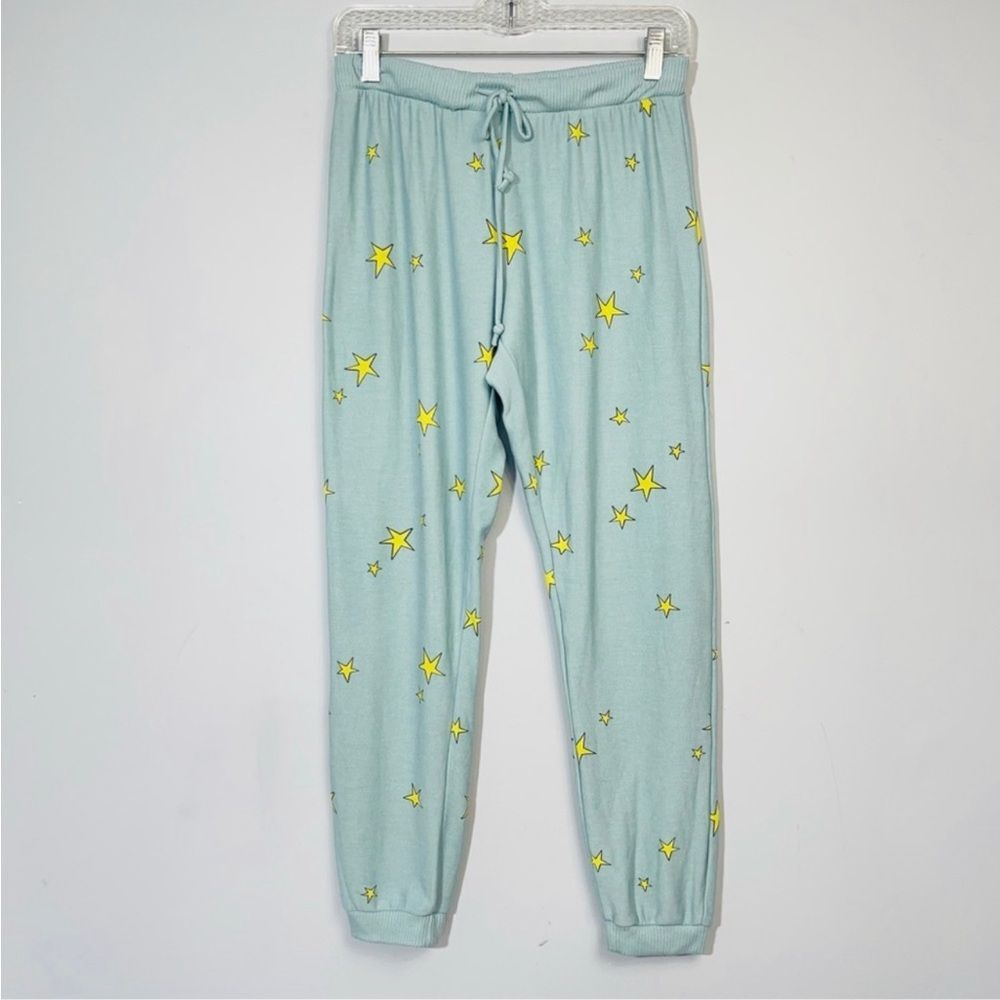 Chaser Brand Star Print Hoodie & Joggers Set Blue Yellow Revolve Loungewear L M - Picture 11 of 16